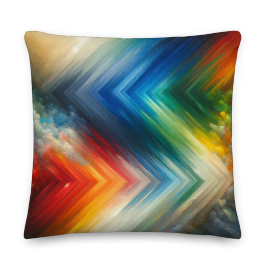 Abstract Art Pillow: Spectrum of Sentience