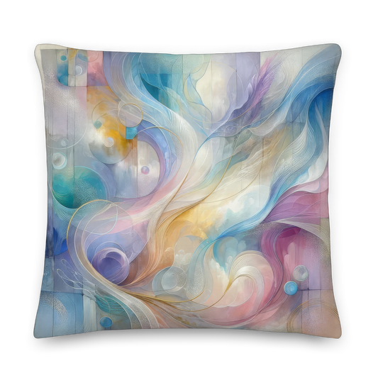 Abstract Art Pillow: Resonance of Realms