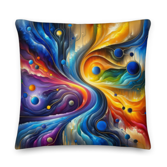 Abstract Art Pillow: Continuum of Connection