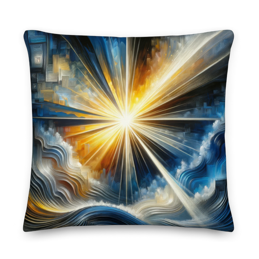 Abstract Art Pillow: Illuminated Understanding