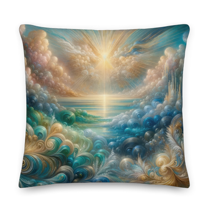 Abstract Art Pillow: Detailed Dreamscape