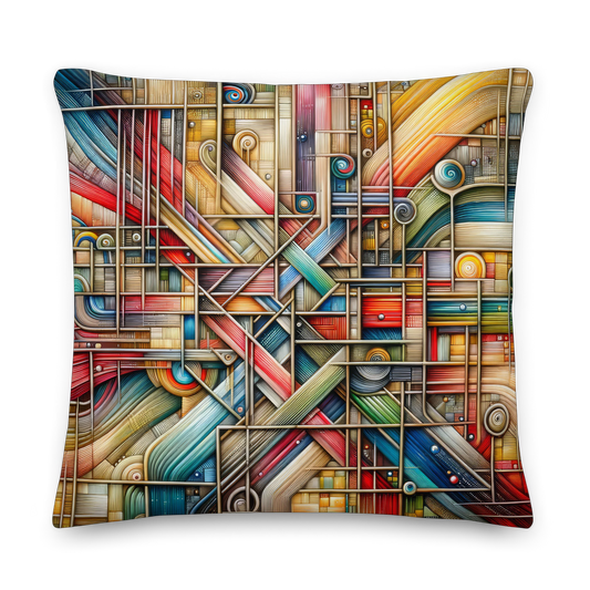 Abstract Art Pillow: The Connected Tapestry