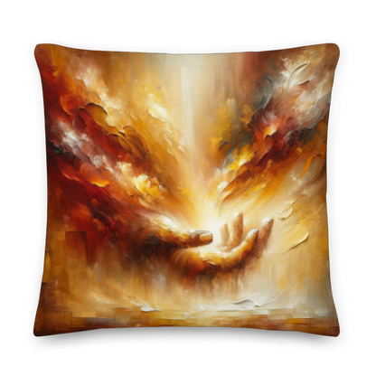 Abstract Art Pillow: Gratitude's Embrace