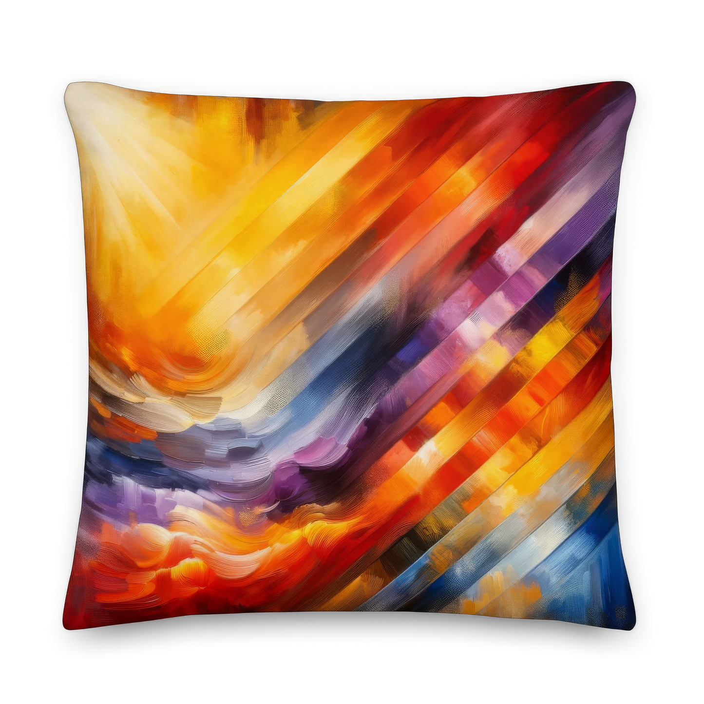 Abstract Art Pillow: Gratitude's Spectrum