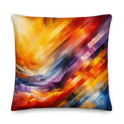 Abstract Art Pillow: Gratitude's Spectrum