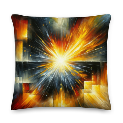 Abstract Art Pillow: Resolute Radiance