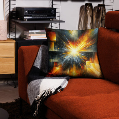 Abstract Art Pillow: Resolute Radiance