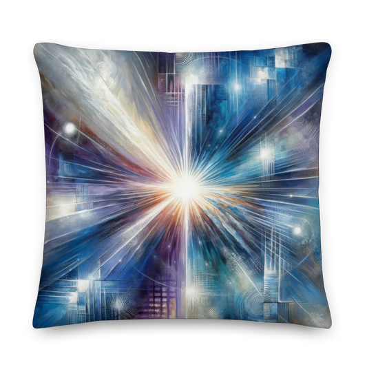 Abstract Art Pillow: Clarity's Convergence