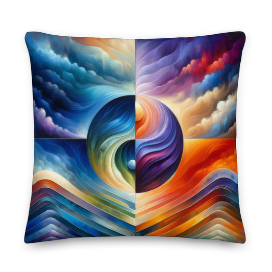 Abstract Art Pillow: Purposeful Harmony