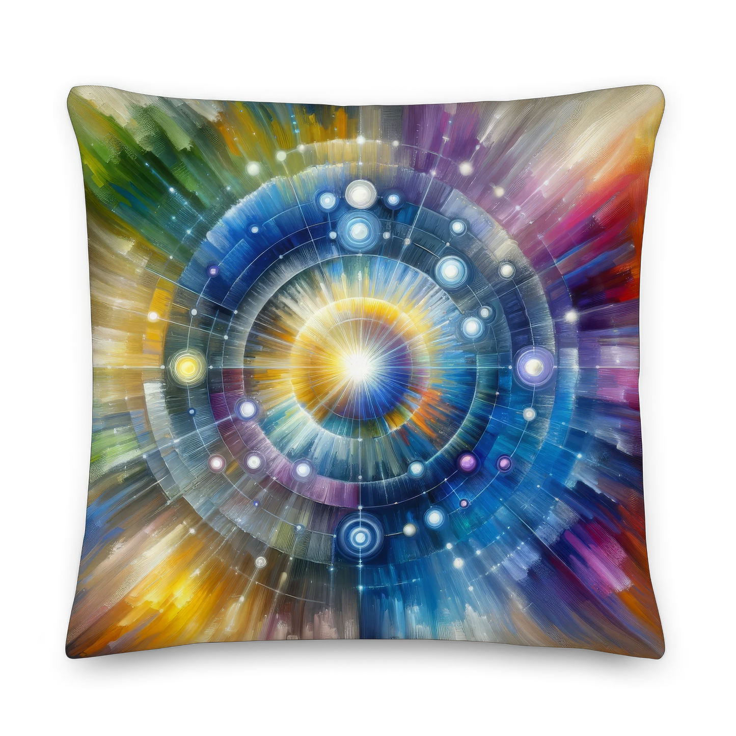 Abstract Art Pillow: Echoes of Eternity