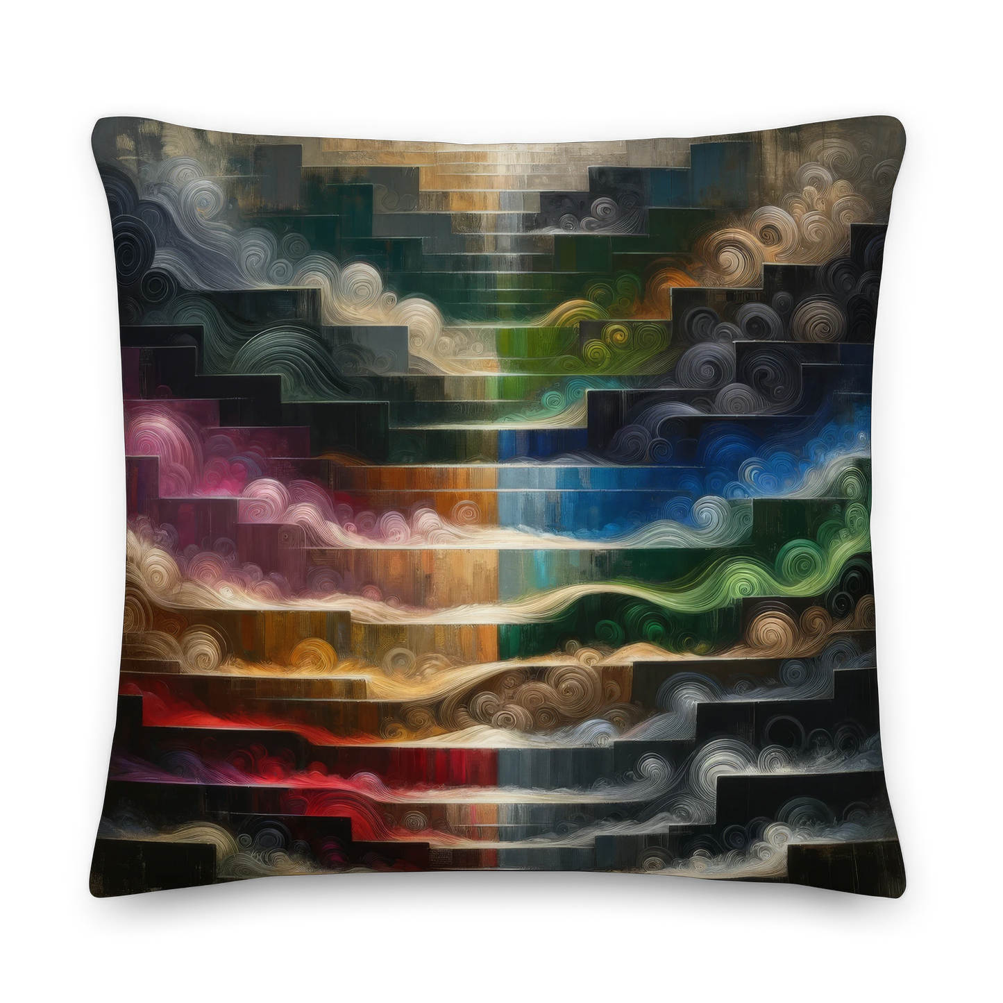 Abstract Art Pillow: Legacy in Layers