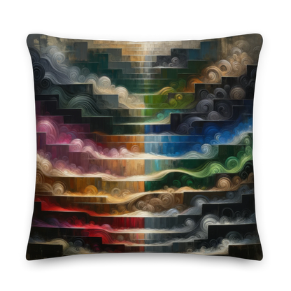 Abstract Art Pillow: Legacy in Layers