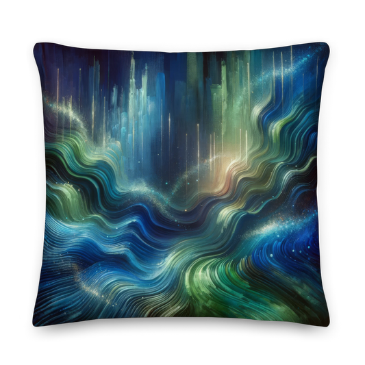 Abstract Art Pillow: Echoes of Intent