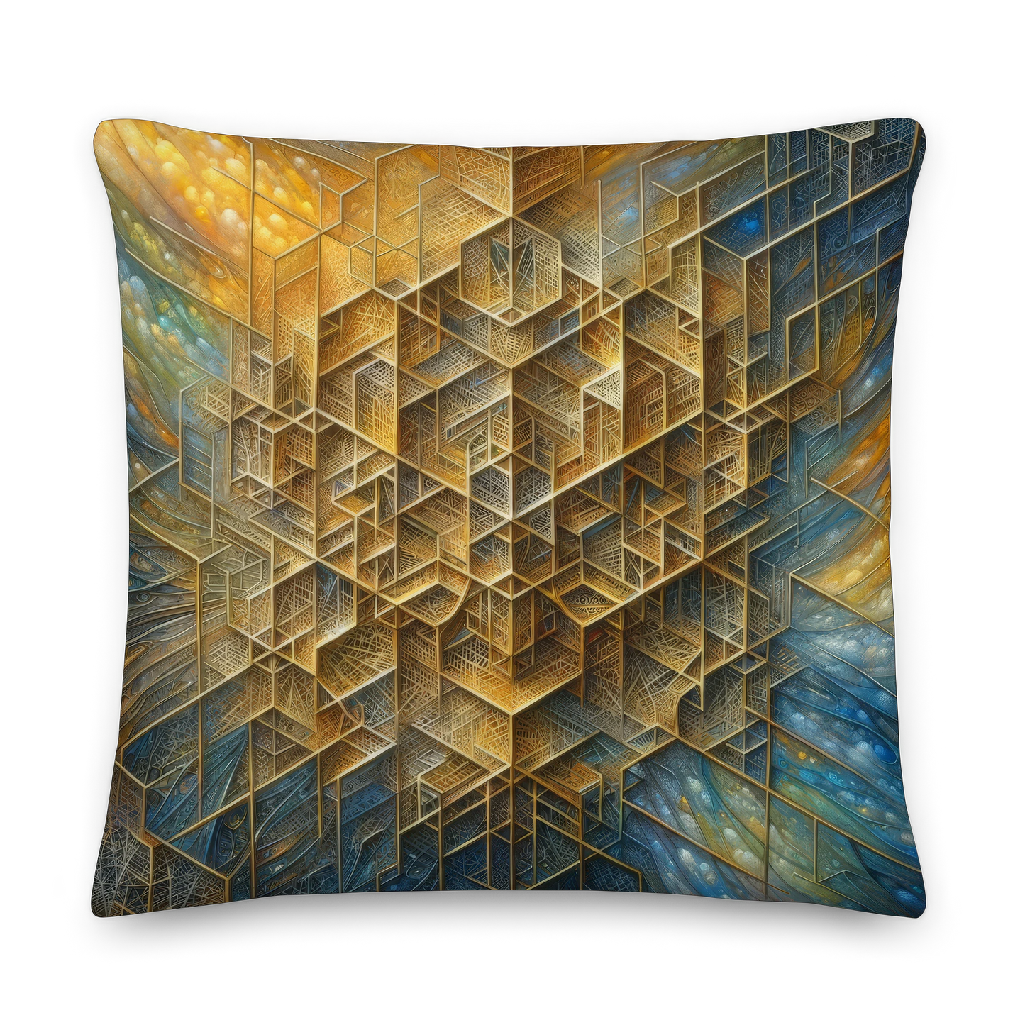 Abstract Art Pillow: Legacy's Lattice