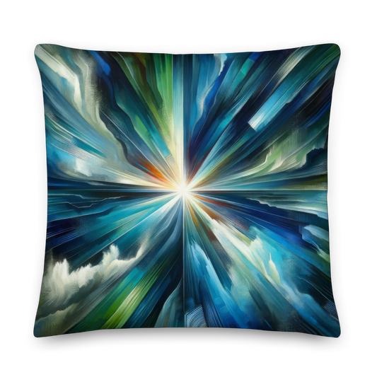 Abstract Art Pillow: Convergence of Conviction