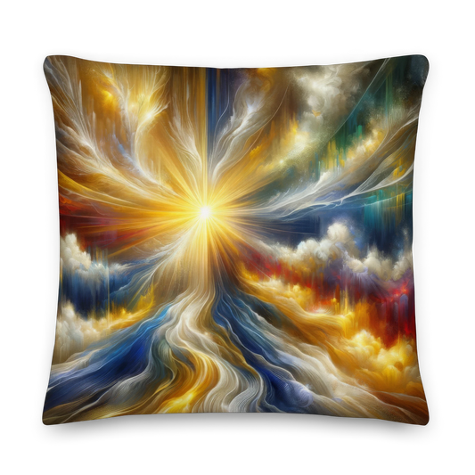 Abstract Art Pillow: Luminous Legacy