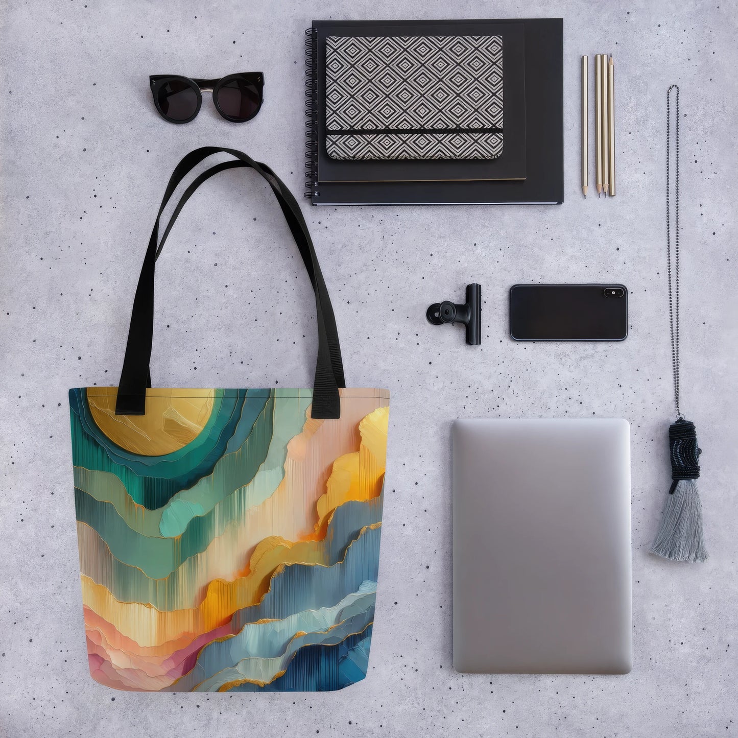 Abstract Art Tote Bag: Temporal Progression