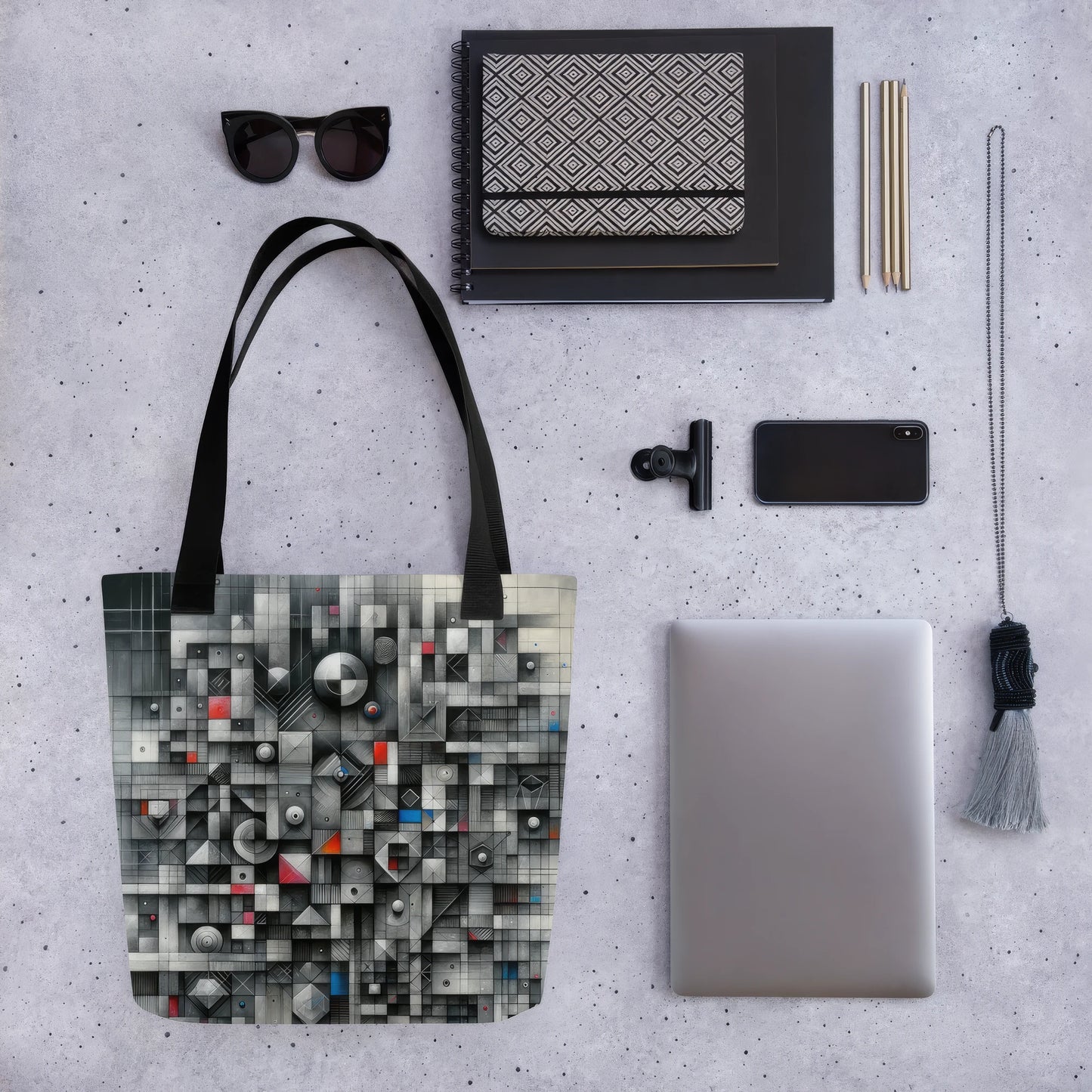 Abstract Art Tote Bag: Analytical Array