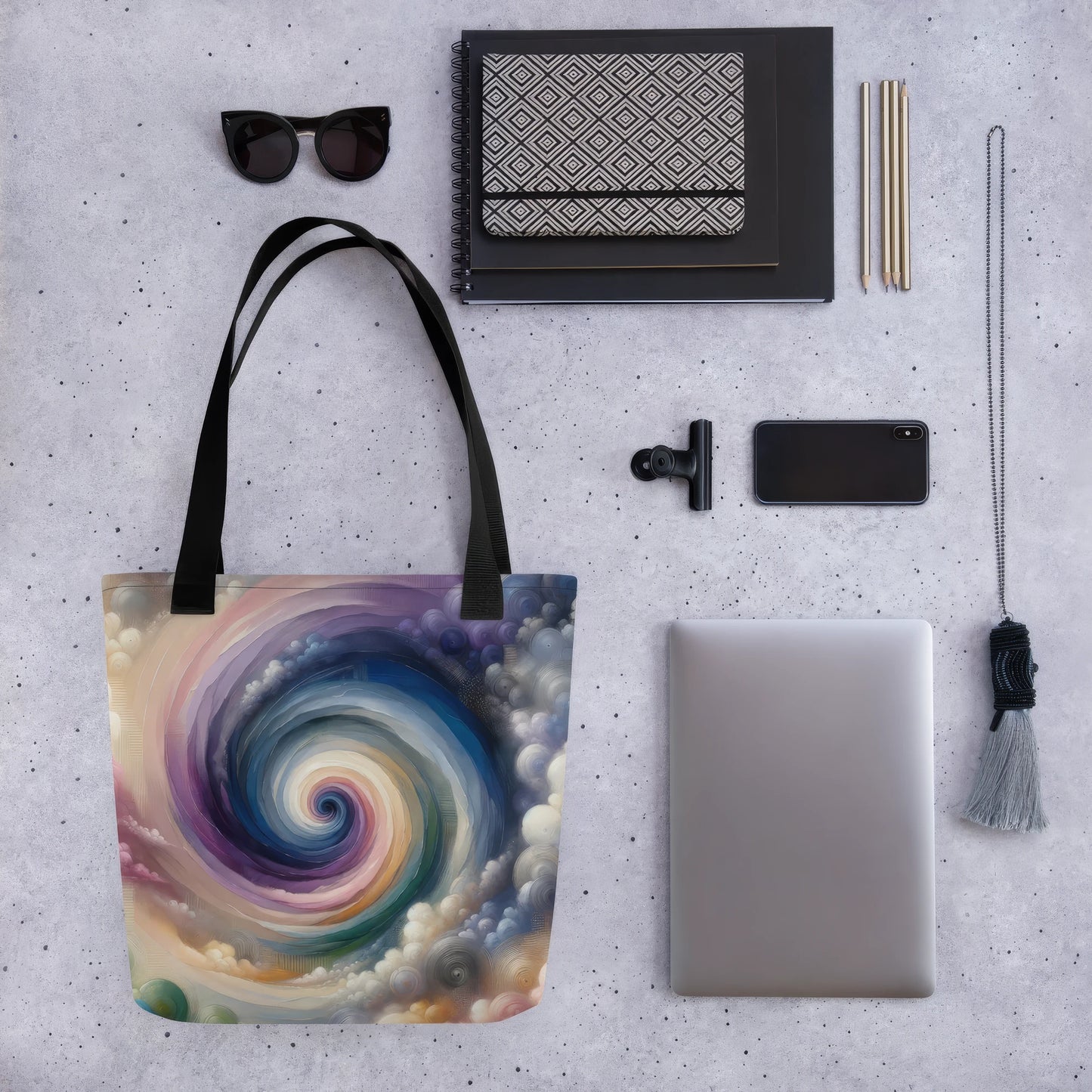 Abstract Art Tote Bag: Introspective Infinity