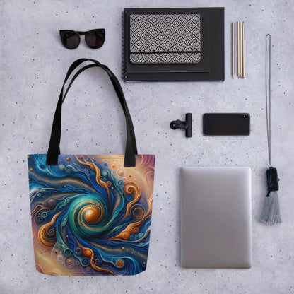 Abstract Art Tote Bag: Confluence of Consciousness