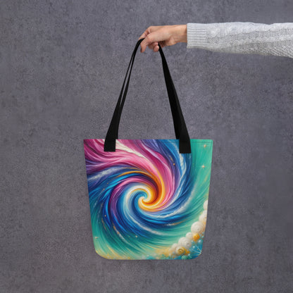 Abstract Art Tote Bag: Harmonic Hues