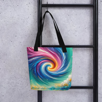 Abstract Art Tote Bag: Harmonic Hues