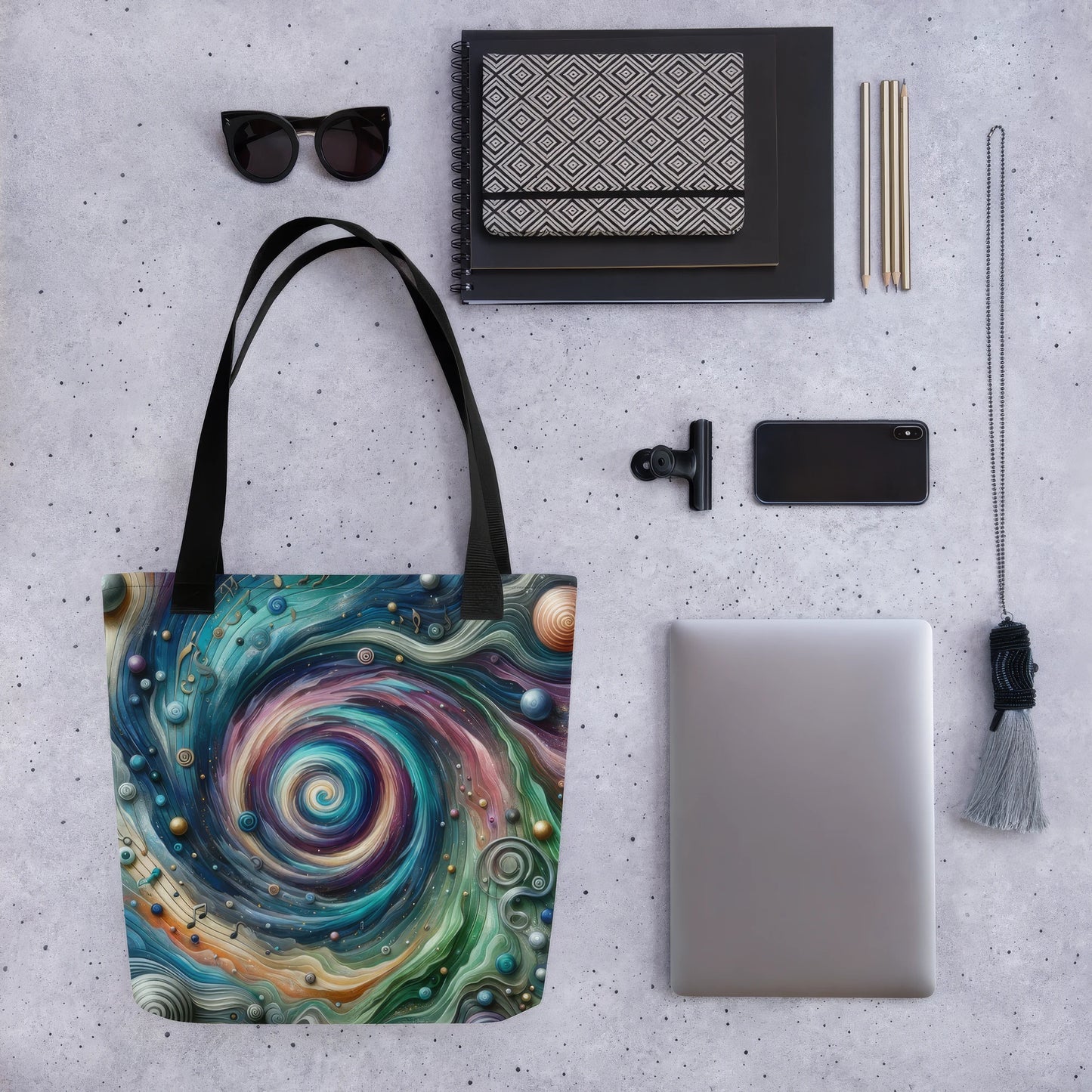 Abstract Art Tote Bag: Symphonic Synthesis