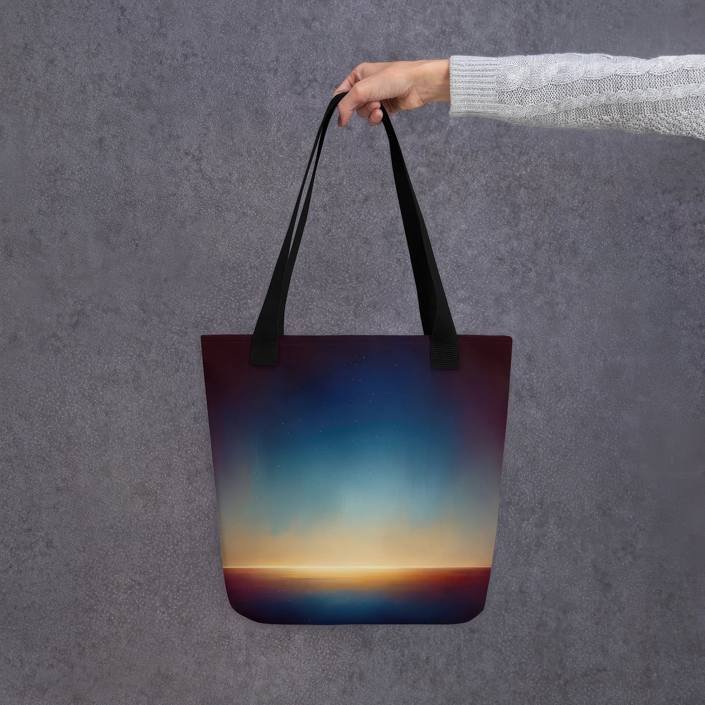 Abstract Art Tote Bag: Pensive Panorama