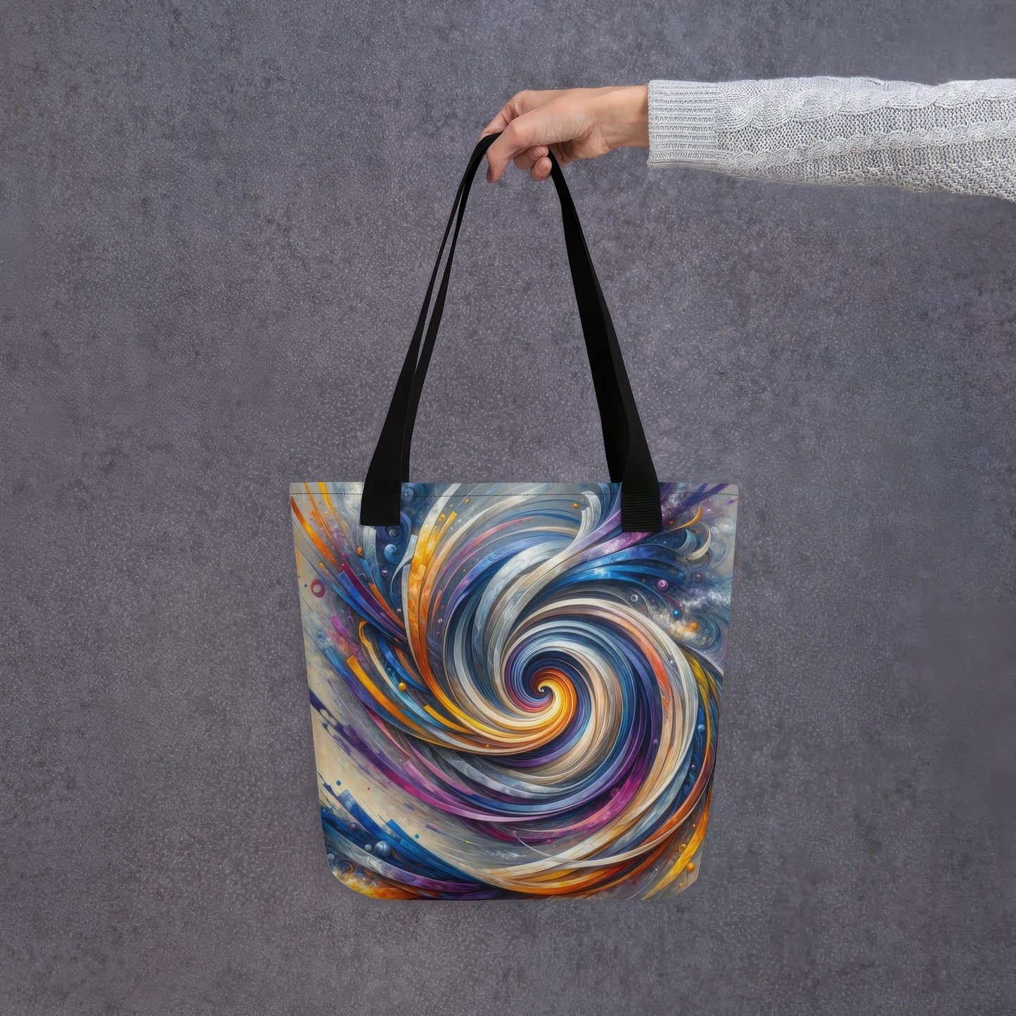Abstract Art Tote Bag: Synthetic Symphony