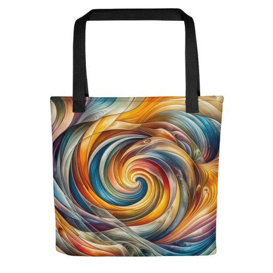 Abstract Art Tote Bag: Harmonic Fusion