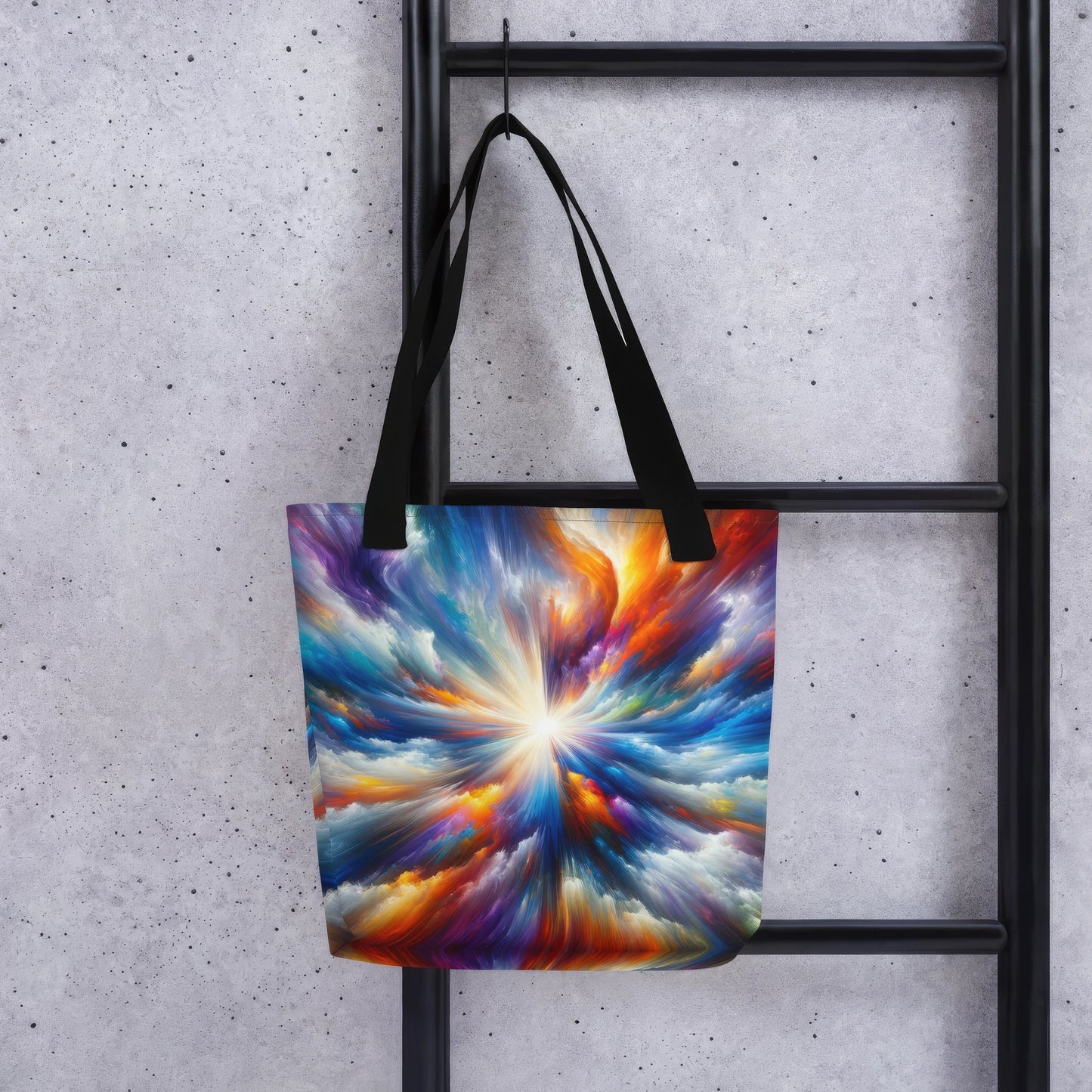 Abstract Art Tote Bag: Fusion Spectrum