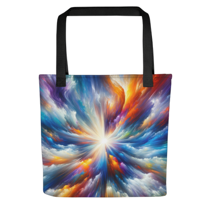 Abstract Art Tote Bag: Fusion Spectrum