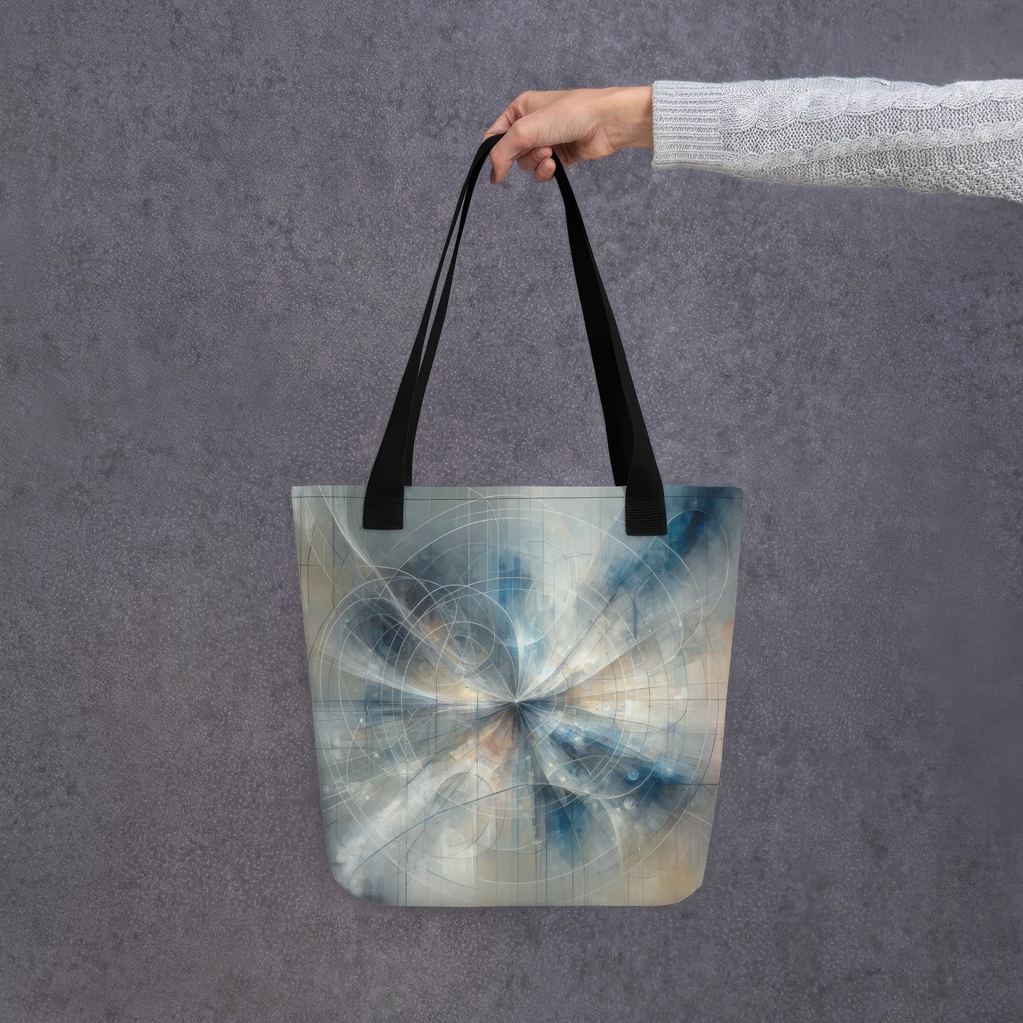 Sac fourre-tout d’art abstrait : Convergence contemplative