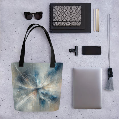 Abstract Art Tote Bag: Contemplative Convergence