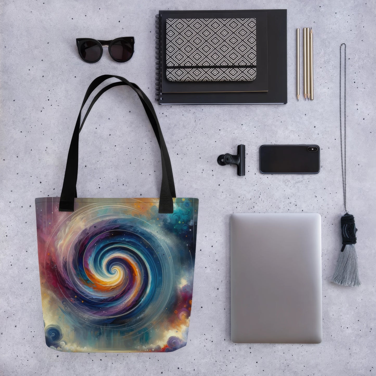 Abstract Art Tote Bag: Harmonic Symphony