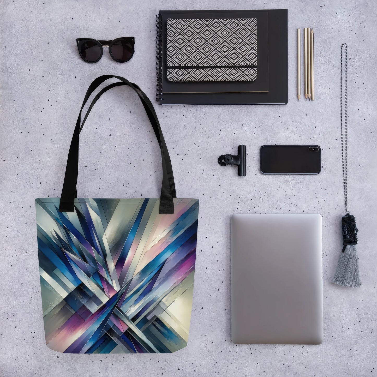 Abstract Art Tote Bag: Focused Flux