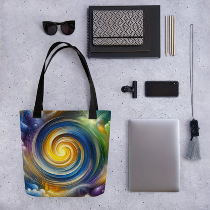 Abstract Art Tote Bag: Illuminated Integration