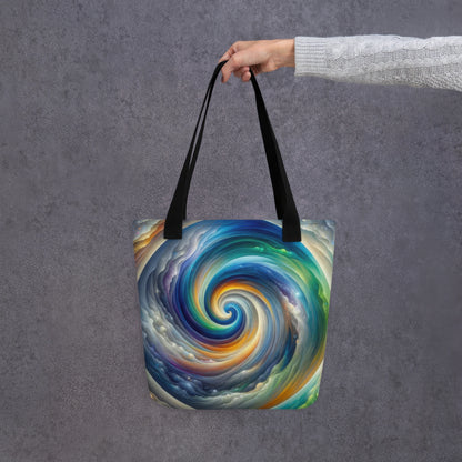 Abstract Art Tote Bag: Evolving Reflections
