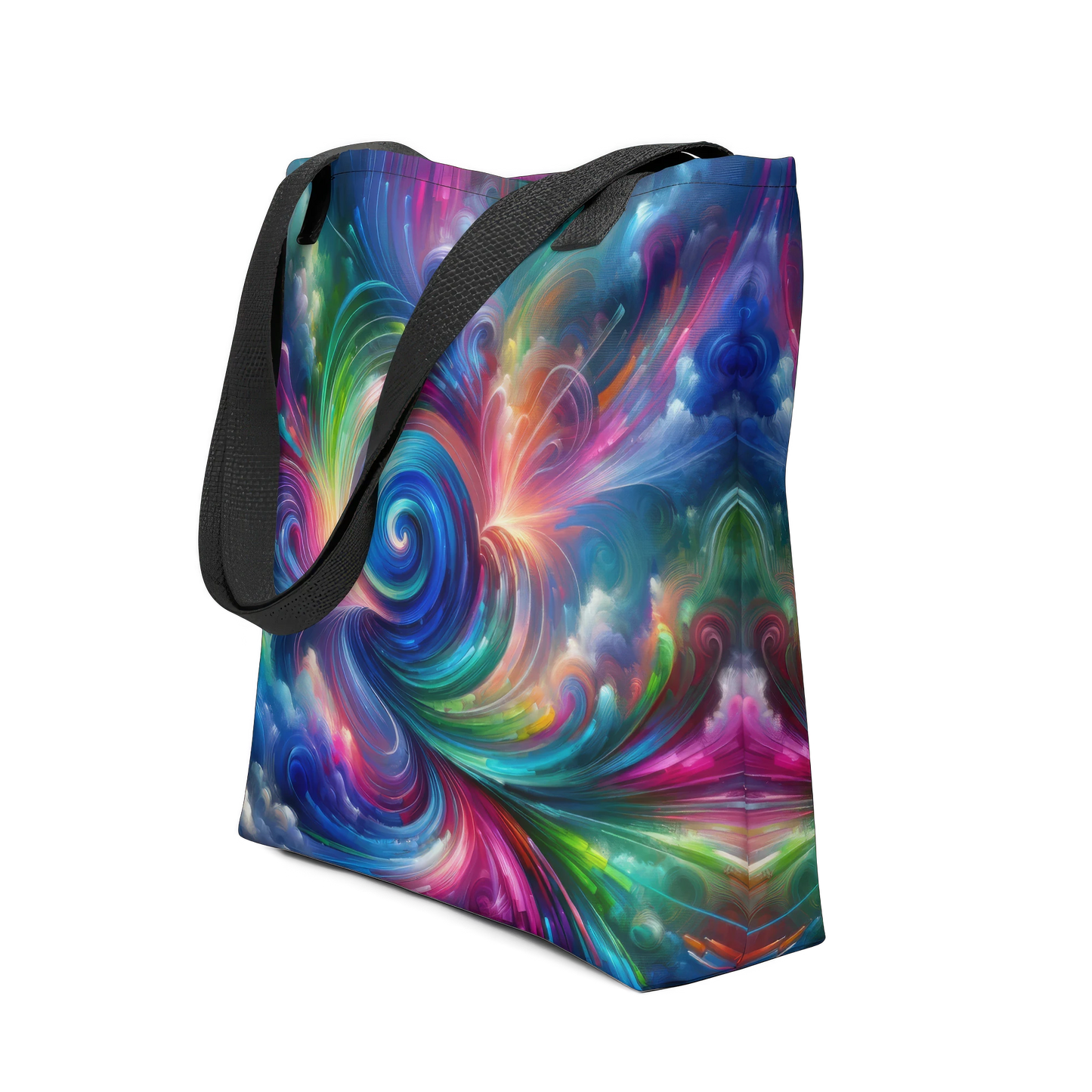 Abstract Art Tote Bag: Futuristic Fusion