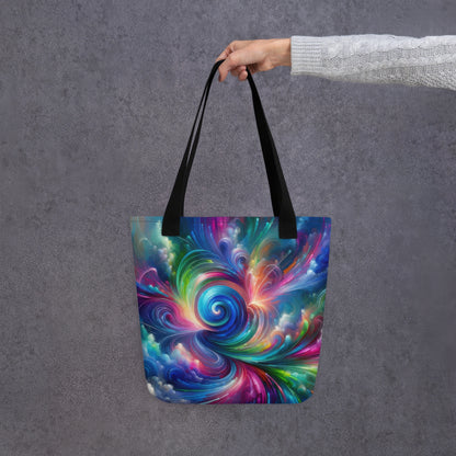 Abstract Art Tote Bag: Futuristic Fusion