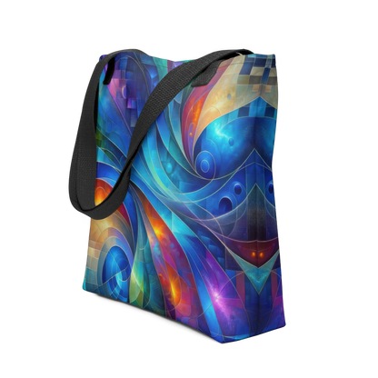 Abstract Art Tote Bag: Futurescape Tapestry