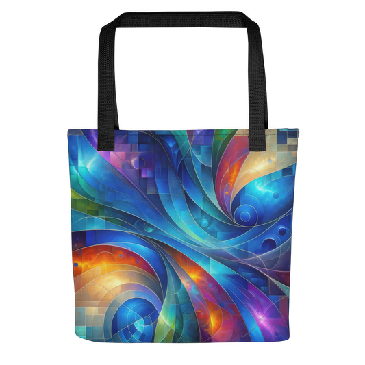 Abstract Art Tote Bag: Futurescape Tapestry
