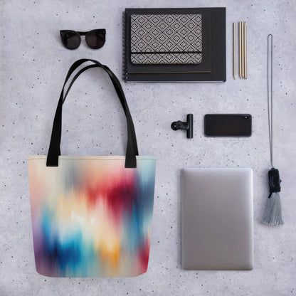 Abstract Art Tote Bag: Evolving Spectrum