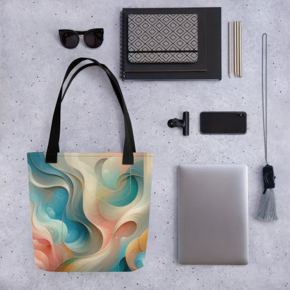 Abstract Art Tote Bag: Harmony in Motion