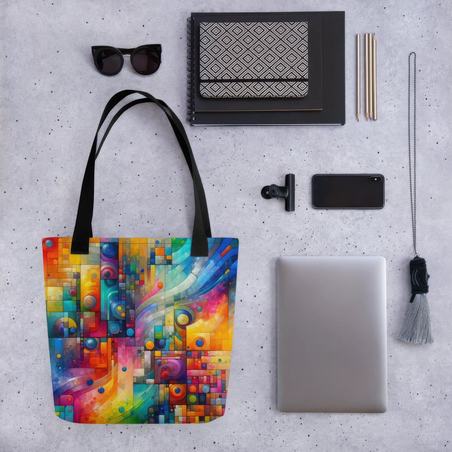 Abstract Art Tote Bag: Innovation Spectrum