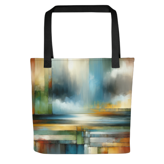 Abstract Art Tote Bag: Strategic Horizons