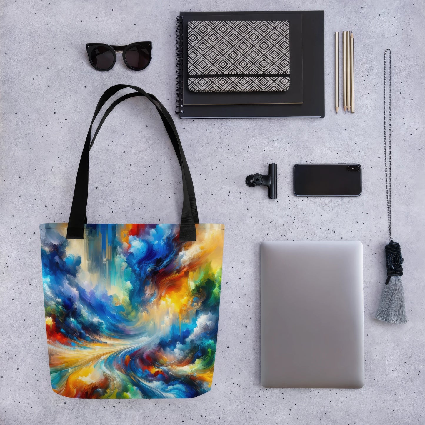 Abstract Art Tote Bag: Exploration Spectrum