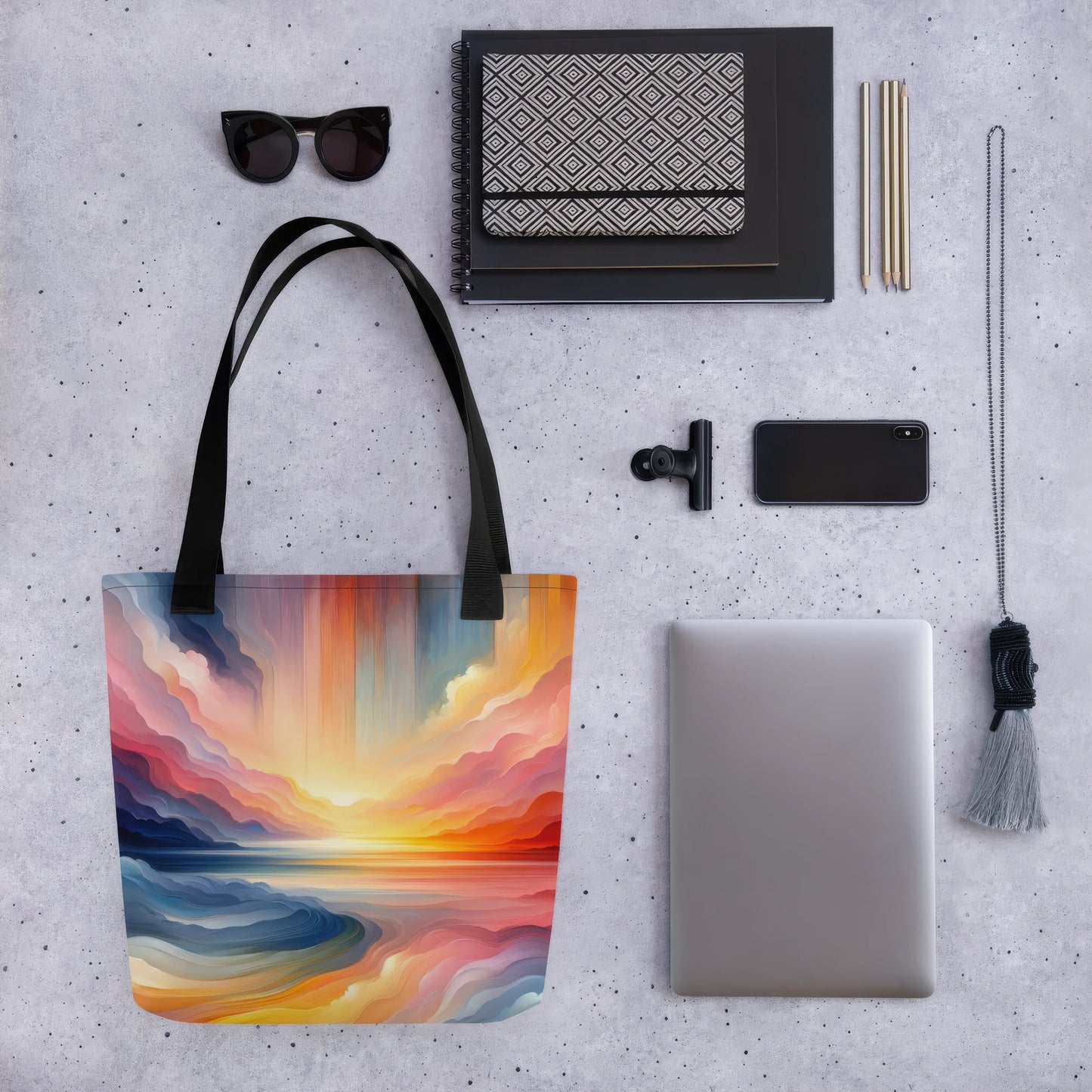 Abstract Art Tote Bag: Foresight Horizon