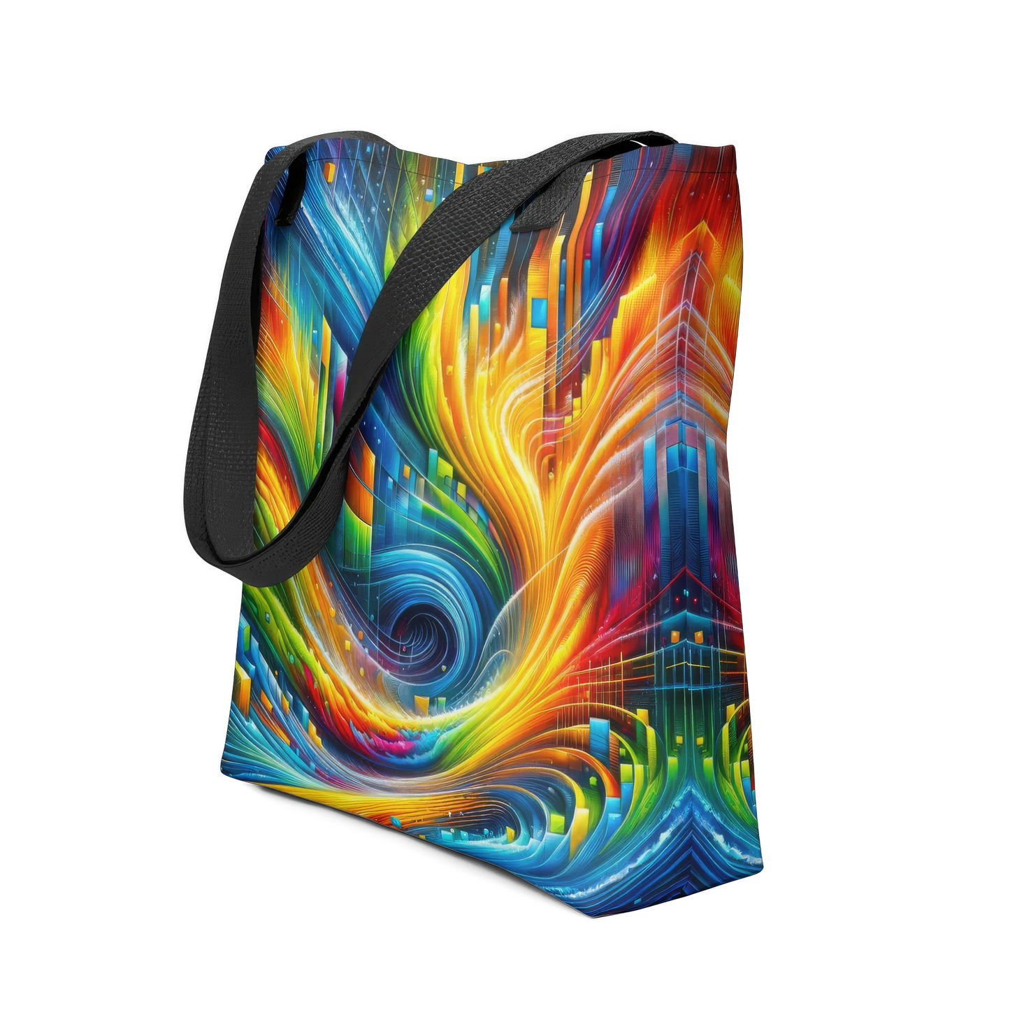 Abstract Art Tote Bag: Dynamic Resonance