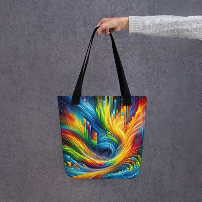 Abstract Art Tote Bag: Dynamic Resonance